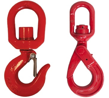 Red Lifting Hook with Swivel Head