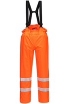 Portwest S780 Orange Bizflame Rain Unlined Hi-Vis Antistatic FR Trousers