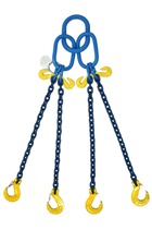 Yoke 4.25tonne G8 4-Leg Chainsling c/w Sling Hooks & Grab Hooks