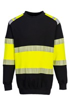 Portwest - FR716 PW3 Flame Resistant Class 1 Sweatshirt Yellow/Black