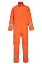 Portwest FR501 Orange Bizflame Work Stretch Panelled Coverall