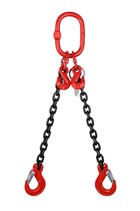 Special Offer 4.25 tonne 2 Leg x 6mtr EWL Chainsling, Adjustable & c/w Latch Hooks