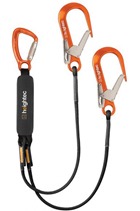 Heightec L02T TENSOR Twin Lanyard - Tri-act c/w Scaffold Hooks