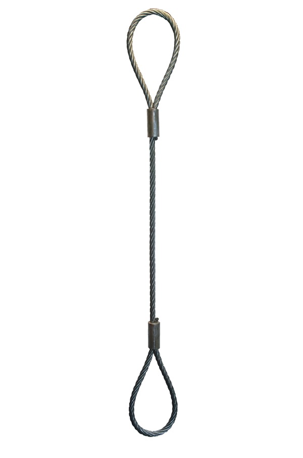 400kg Wire Rope Sling c/w Soft Eyes, Lengths 1mtr to 10mtr. (WR6MM) -  SafetyLiftinGear