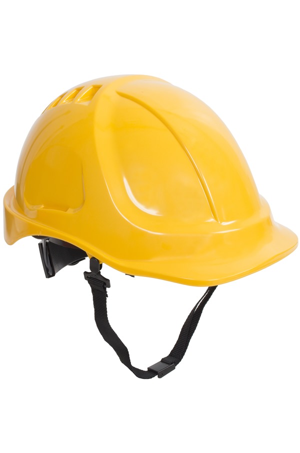 Yellow Hard Hat | Safety Helmet With Ratchet Adjustment